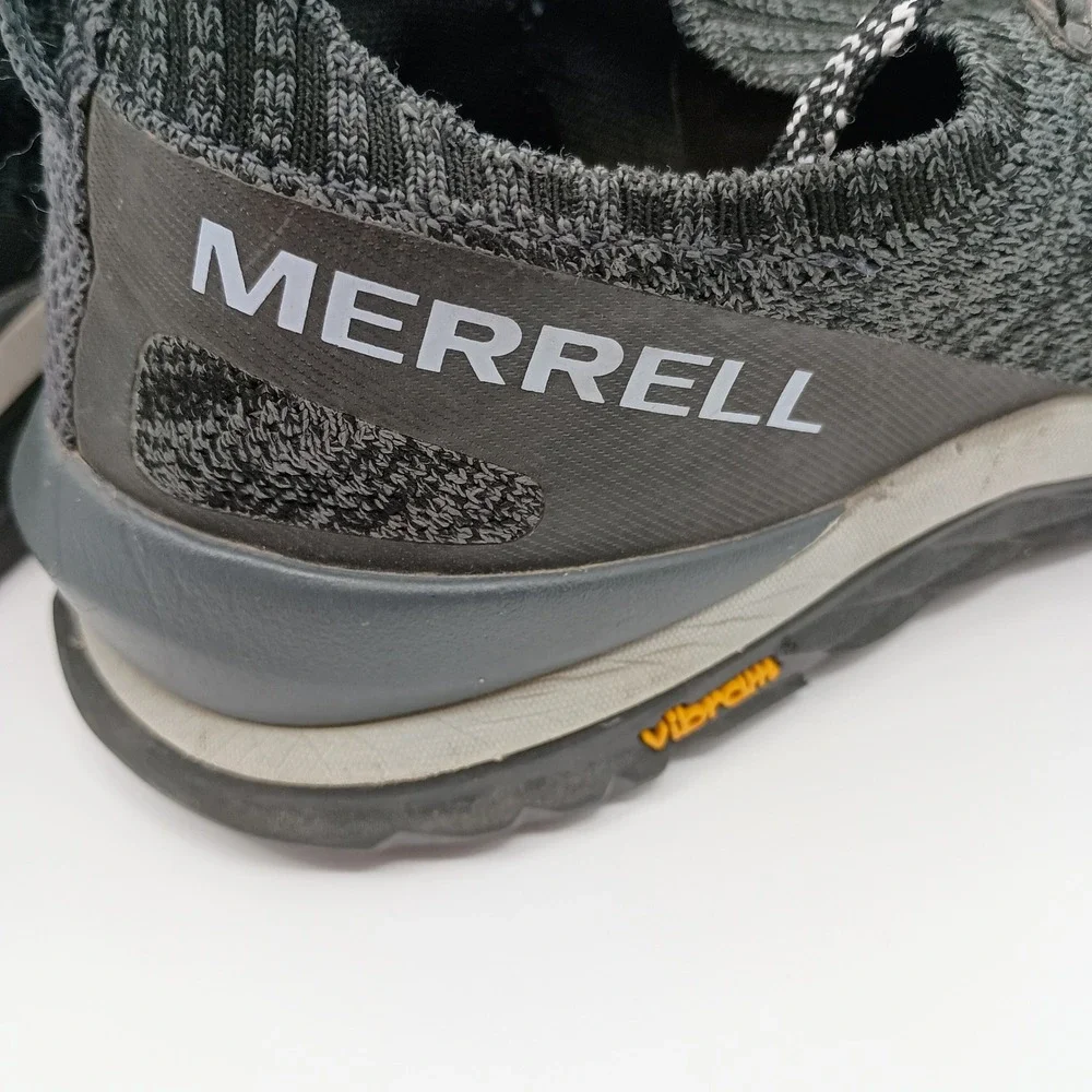 Merrell Mag-9 Womens Trail Running Shoes Gray Black Knit Vibram J16562 Size 10‎